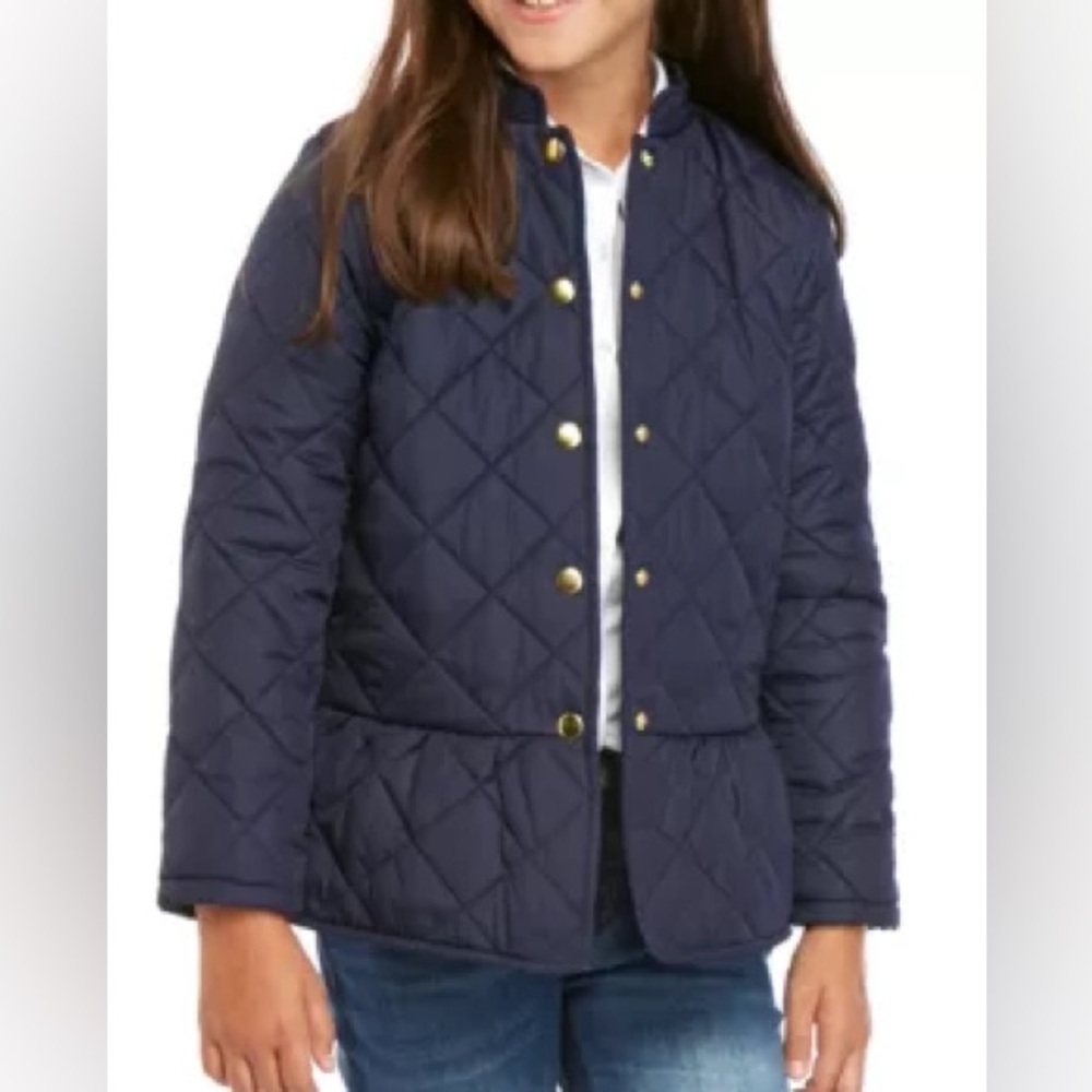 Crown & Ivy • Quilted Peplum Barn Jacket